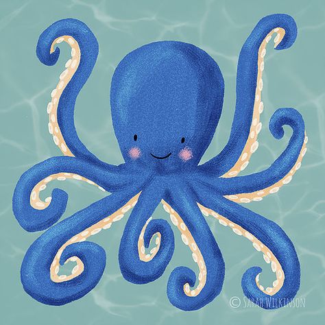 Art Octopus, Octopus Drawing, Octopus Illustration, Octopus Painting, Ocean Illustration, Octopus Wall Art, Japanese Pop Art, Sea Illustration, Piano Studio