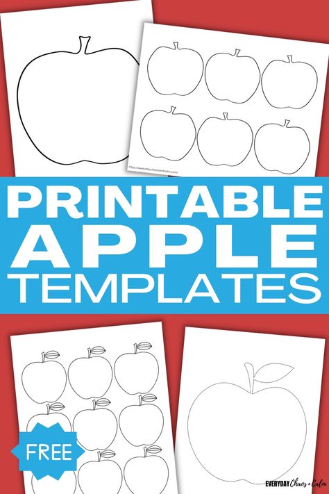 Kindergarten Apple Art Project, Carmel Apple Crafts For Kids, Apple Template Free Printable, A Is For Apple Craft, Apple Craft For Kids, Apple Coloring Page, Reading Preschool, Back To School Decorations, September Lessons