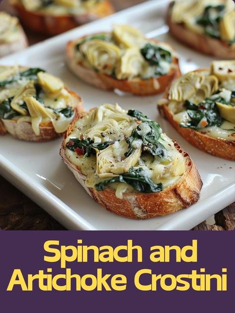 Artichoke Crostini, Chicken Scampi Pasta, Chicken Scampi, Mummy Recipes, Toasted Crostini, Scampi Pasta, Artichoke Recipes, Food Appetizers, Homemade Cooking