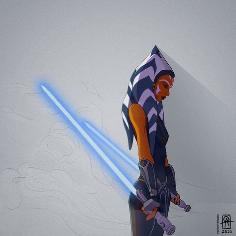 Ashoka Tano Art, Ashoka Tano Fanart, Ahsoka Tano Fanart, Ashoka Star Wars, Star Wars Clones, Ashoka Tano, Star Wars Character, Star Wars Ahsoka, Star Wars Drawings