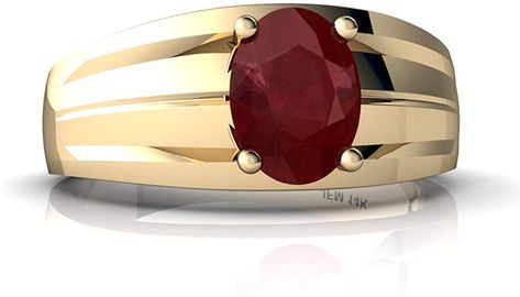 Ruby Rings For Men, Ruby Ring For Men, Gold And Ruby Ring, Ruby Ring Men, Gents Ring Design, Ruby Ring Designs, Mens Ruby Ring, Stone Rings For Men, Garnet Ring Silver