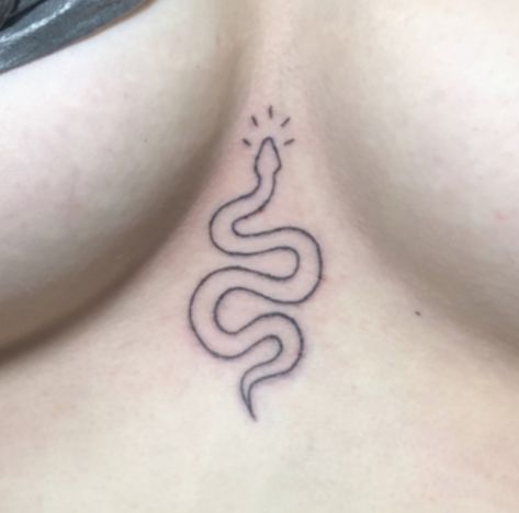 Easy Snake Tattoo Design, Stick And Poke Snake Tattoo, Snake Tattoos Easy, Easy Snake Tattoo, Snake Bite Tattoo, Snake Tattoo Simple, Cute Snake Tattoo, Simple Snake Tattoo, Stick N Poke Tattoos