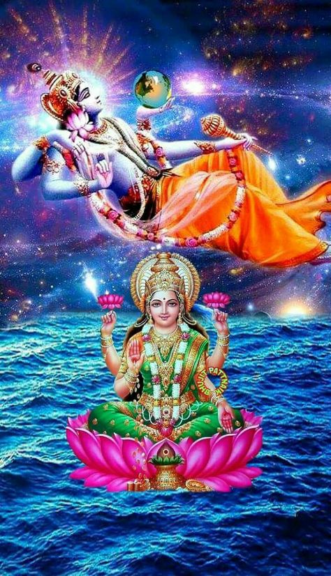 Jay maa Laxmi                                   Jay Shri Narayan hari Shri Hari Narayan, Hinduism Gods, Hari Narayan, Maha Laxmi, Sri Hari, Lakshmi Mata, Vishnu Ji, Maa Laxmi, Moon Goddess Art