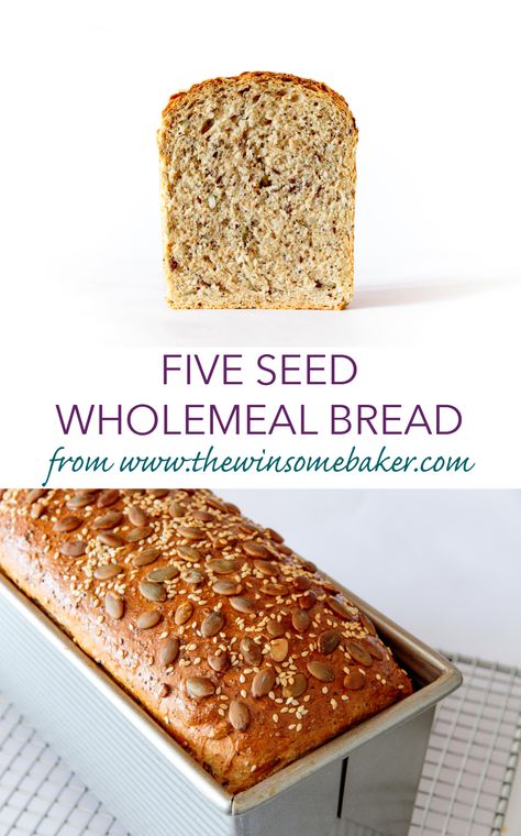 Multi Seed Bread Recipe, Wholemeal Bread Recipe, Multigrain Bread Recipe, Seeded Bread Recipes, Wholemeal Bread, Multi Grain Bread, Monte Cristo Sandwich, Sandwich Loaf, Bread Maker Recipes