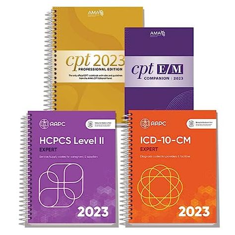 AMA CPT Book, ICD-10 Code Book, HCPCS Book - 2023 Physician Bundle by AAPC Coding Books, Certified Professional Coder, Icd 10 Coding, Medical Coding Jobs, Cpt Codes, Health Information Management, Coding Jobs, Medical Dictionary, Interventional Radiology