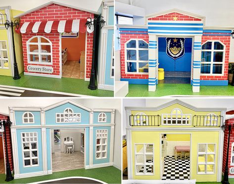 Pretend city,Kids Jungle GYM |Role play house for kids Basement Playhouse, Indoor Kids Playground, Indoor City, Play Village, Kids Jungle Gym, Pretend City, Dream Playroom, City Playground, Indoor Jungle Gym