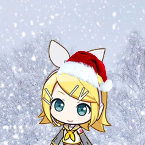 Vocaloid Christmas Icons, Pjsekai Christmas, Christmas Vocaloid, Vocaloid Christmas, Pfps Christmas, Christmas Pfps, Pfp Genshin, Rin Kagamine, I Will Remember You