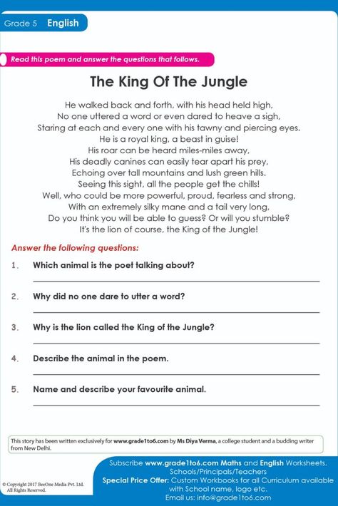 Unseen Passage for Class 5 will help students improve their reading skills. Solve these various comprehension passages and score high in school exams. Subscribe to www.grade1to6.com for just $25 a year to get 6000 plus Maths and English worksheets for Grade 1 to Grade 6 #mathworksheets #schoolprincipals #englishworksheets Reading Comprehension Passages Free, English Worksheets For Grade 1, Unseen Passage, Free English Worksheets, Reading Comprehension Texts, Worksheets For Grade 1, Passage Writing, Picture Comprehension, Reading Comprehension For Kids