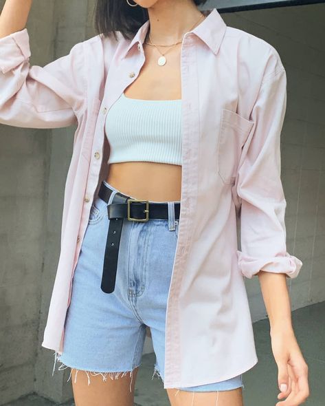 Glassons on Instagram: “Saturday Uniform. Shop the 'Oversized Cotton Shirt', 'Square Neck Rib Tank' and 'Longline Denim Short' online now. #glassons” Square Neck Tank Top, Top With Shorts, Uniform Shop, Denim Short, Long A Line, Square Neck, Cotton Shirt, Rain Jacket, Bell Sleeve Top