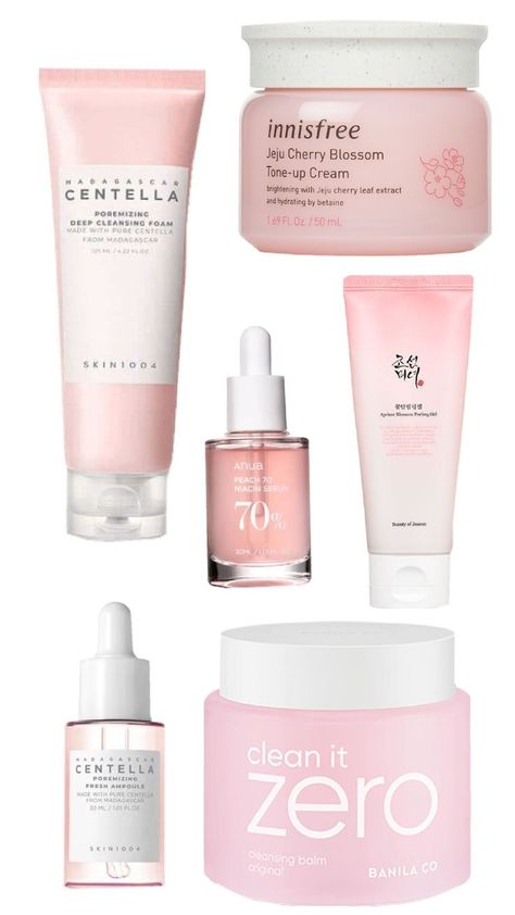 #koreanskincare #anua #beautyofjeoson #cleanitzero #innisfree #skin1004 #jejucherryblossom Innisfree Skincare, Cherry Leaf, Brightening Cream, Cleansing Balm, Body Skin Care Routine, Tone It Up, Deep Cleansing, Korean Skincare, Body Skin