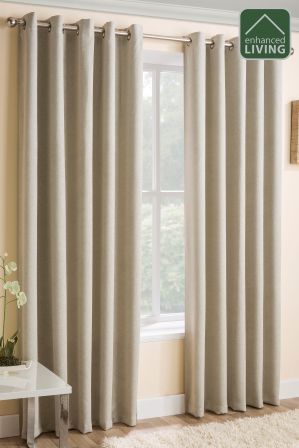 Cream Curtain, Cream Blackout Curtains, Winter Curtains, Cream Curtains, Curtain Bedroom, Quiet Room, Plain Curtains, Buy Curtains, Eyelet Curtains