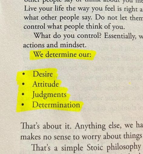 "We determine our: Desire, Attitude, Judgments, Determination." This quote reflects the Stoic philosophy that emphasizes control over our inner world. While external events are beyond our control, we have full authority over our thoughts, actions, and mindset.  📖 The Stoic's Guide to Life, pg. 54  #StoicPhilosophy #ControlWhatYouCan #InnerStrength #MindsetMatters #ceobookreviews Authority Quotes, Stoic Philosophy, Communication Relationship, Stoic Quotes, The Stoics, Inner World, Inner Strength, Book Reviews, Live Your Life