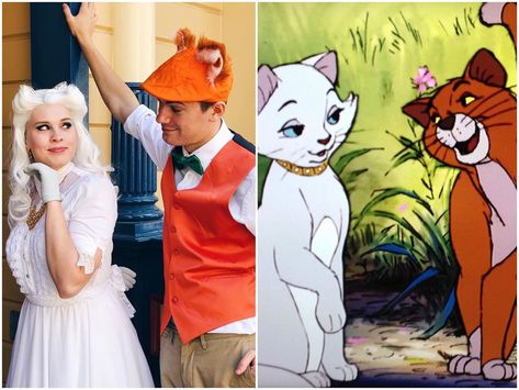 Aristocats Cosplay, Aristocats Costume, Thomas Costume, Disney Bachelorette Parties, Disney Dapper Day, Cosplay Disney, Disney Bachelorette, Cat Emoji, Cute Couple Halloween Costumes