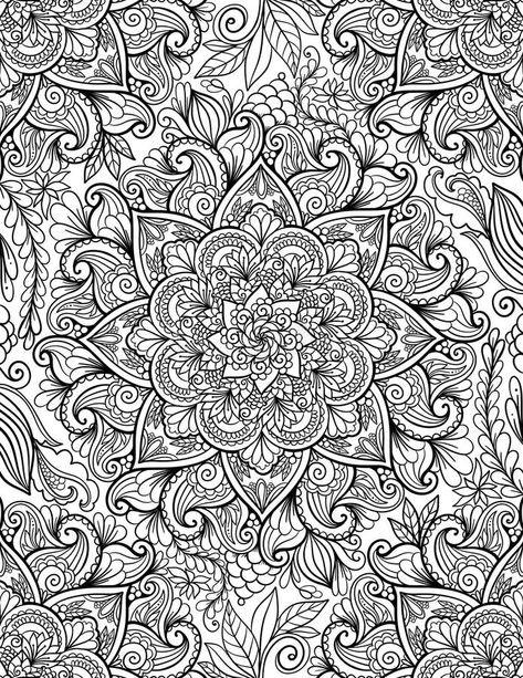 Free Adult Coloring Printables, Weird Drawings, Adult Colouring Printables, Mandela Art, Zentangle Artwork, Image Film, Free Adult Coloring Pages, Adult Coloring Book Pages, Doodle Art Designs