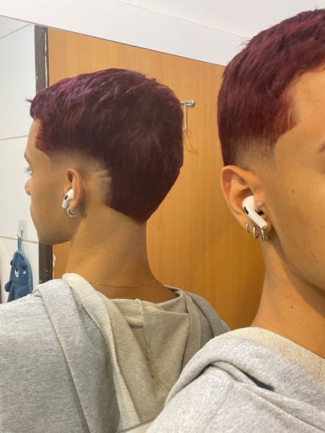 Short Punk Hair Men, Haircut Selfie, Photo Hijab, Dyed Hair Men, Mens Haircuts Short Hair, Burst Fade, Shaved Hair Designs, Mens Hair Colour, Cute Hairstyle