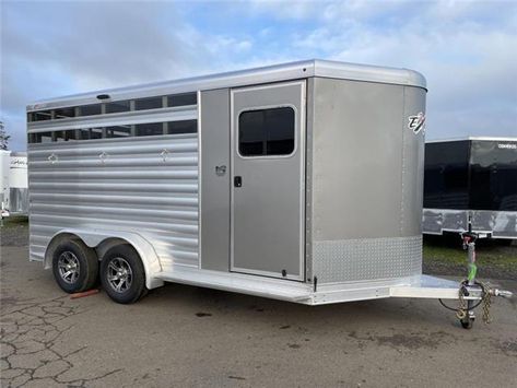 Used 2022 Exiss Trailers Horse Trailer for sale (306308) Stall Flooring, Horse Trailers For Sale, Saddle Rack, Aluminum Trailer, Double J, Trailer Living, Welding And Fabrication, Trailer Home, Aluminum Roof