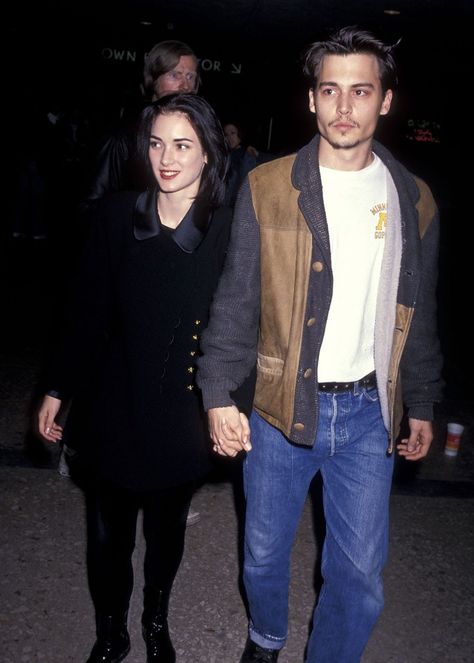 JOHNNY Depp and Winona Ryder were one of Hollywood’s most talked about couples in the early 1990s. The young sweethearts, labelled at the time as “Jinona,” dated for four years and reportedly remain good friends today.   Why did Johnny Depp and Winona Ryder break up? The pair were engaged just five months after they […] Winona Ryder 90s, Johnny And Winona, Johnny Depp And Winona, John Depp, Winona Forever, Kaptan Jack Sparrow, Estilo Hipster, Young Johnny Depp, Sweeney Todd