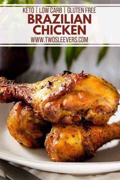 Air Fryer Chicken Leg Recipe, Grilled Pineapple Recipe, Brazilian Chicken, Chicken Keto, Chicken Leg Recipes, Low Carb High Protein, Air Fried Chicken, Cholesterol Diet, Chicken Food