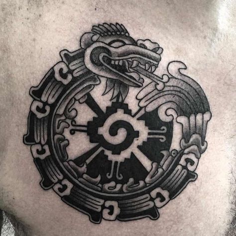 Looking for ? Check out these [number] amazing designs that will inspire your next body art. #snaketattoo #mentattoo Placement Tattoo, Hunab Ku, Aztec Tattoos Sleeve, Azteca Tattoo, Fierce Tattoo, Little Alchemy, Aztec Symbols, Mayan Tattoos, Ouroboros Tattoo