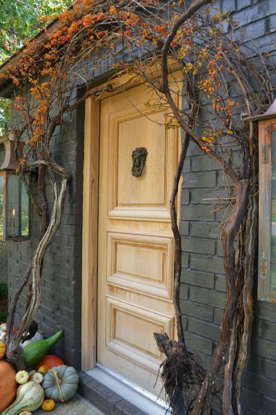 Northern California Style, Grapevine Garland, Box House, Fall Front Door, Autumn Decorating, Box Houses, Fall Front Porch, Fall Front, Fall Door