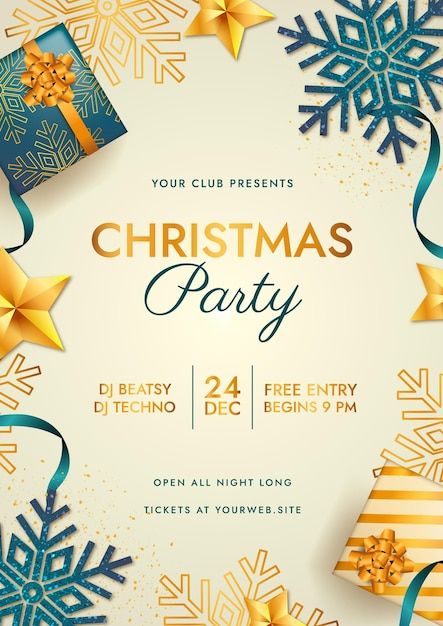 Christmas Party Poster Template, Poster Commercial, New Year Party Poster, Poster Natal, Fashion Sale Poster, New Year Invitation, Christmas Brochure, Christmas Invitation Card, Christmas Party Poster