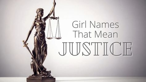 If you're looking for a feminine and impactful name for your daughter, explore this lengthy list of girl names that mean justice. #girlnames #babynames Names That Mean Justice, List Of Boy Names, J Baby Girl Names, S Baby Girl Names, List Of Baby Names, Boy Middle Names, Boy Name Meanings, List Of Girls Names