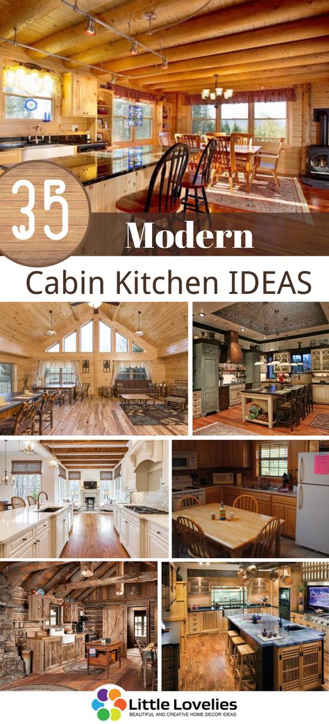 Modern cabin kitchens often aim at creating a balance between the outside and the inside. Ragged wood panelling and big windows in your kitchen work perfectly. Why don’t you look at our cabin ideas when you’re dreaming about your new kitchen. We ‘re sure you agree, this option preference is more than just design selection. Kitchen Remodel Cabin, Mountain Home Interiors Cozy Cabin Kitchen, Log Cabin Farmhouse Style Kitchen, Small Wood Cabin Interior Design, Modern Log Cabin Interior Kitchen, Log Home Interiors Modern, Outside Cabin Ideas, Kitchen Cabin Ideas, Inside Cabin Ideas