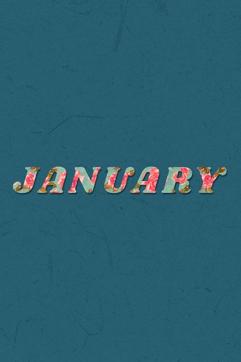 January Typography, Floral Typography, Free Illustration Images, Paper Rose, Download Free Images, Retro Floral, Free Illustrations, Free Image, Image Illustration