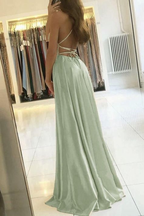 Dusty Pink Prom Dress, Sage Green Prom Dress, Marine Ball, 파티 드레스, Spaghetti Strap Prom Dress, Satin Evening Dresses, Cheap Bridesmaid, Burgundy Prom Dress, Pink Prom