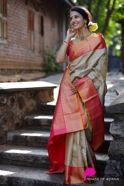 Kancheepuram Saree, House Of Ayana, Latest Silk Sarees, Kanjivaram Sarees Silk, Bridal Sarees South Indian, Indian Sari Dress, Silk Saree Kanchipuram, Wedding Saree Collection, Sarees Silk