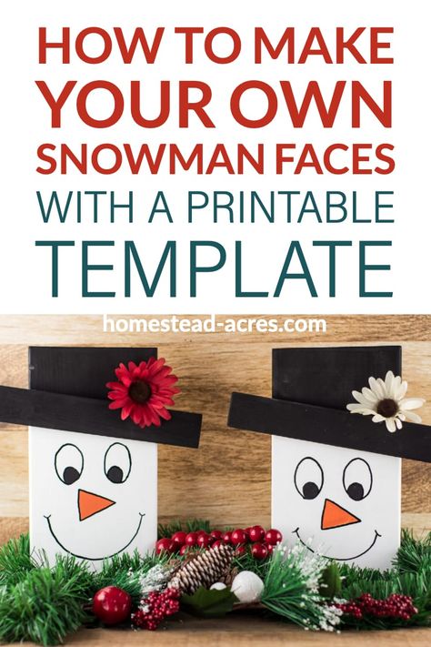 Diy Wood Snowman, Diy Snowman Crafts, Printable Snowman Faces, Cost Christmas, Draw A Snowman, Snowman Crafts Diy, Printable Snowman, Wooden Snowmen, Wood Snowman