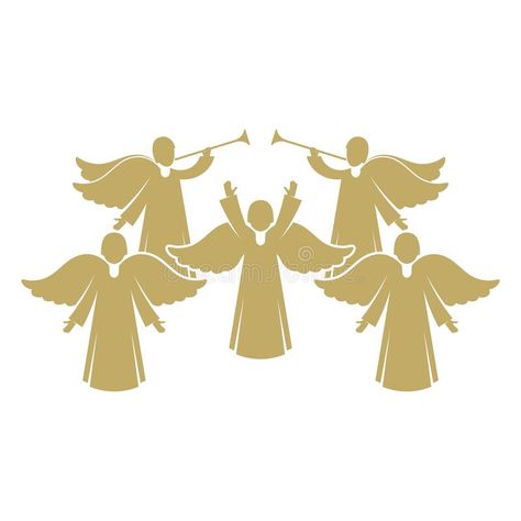 Heaven Illustration, Singing Angels, God In Heaven, Angel Illustration, Praise God, Logo Inspiration, Stock Vector, Vector Free, Vector Illustration