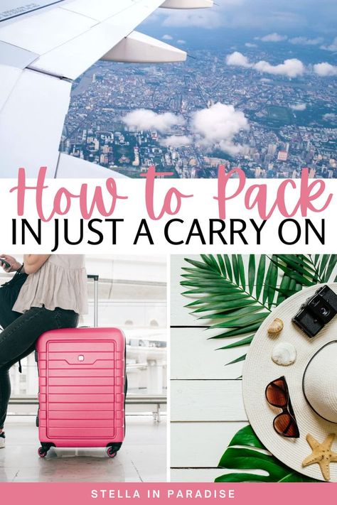 How to pack for a beach vacation in just a carry on suitcase. Tips on how to pack effectively for a trip. Beach Weekend Packing List, 7 Day Beach Vacation Packing List, Beach Weekend Packing, Suitcase Packing List, Beach Trip Packing List, Weekend Beach Trip, Beach Trip Packing, Weekend Packing List, Pack For Vacation