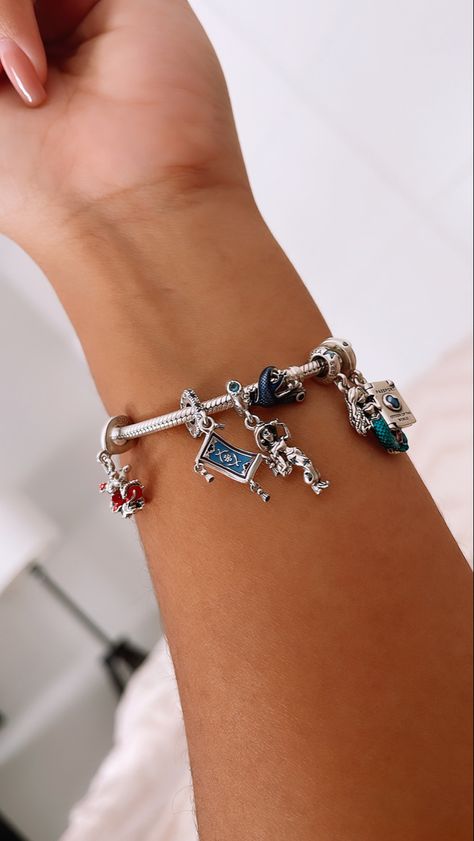 Disney charm bracelet inspo #disney #pandora #bracelet #accessories #accessory #charms #aesthetic Pandora Charms Aesthetic, Pandora Bracelet Aesthetic, Pandora Disney Bracelet, Pandora Charm Bracelet Marvel, Pandora Aesthetic, Pandora Charm Bracelet Disney, Disney Themed Pandora Bracelet, Charms Aesthetic, Tinkerbell Pandora Bracelet