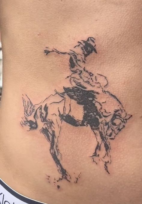 Trippy Tattoo Designs, Cowboy Tattoo, Trippy Tattoo, Cowgirl Tattoos, Cowboy Tattoos, Torso Tattoos, Western Tattoos, Tattoo Inspiration Men, Handpoke Tattoo