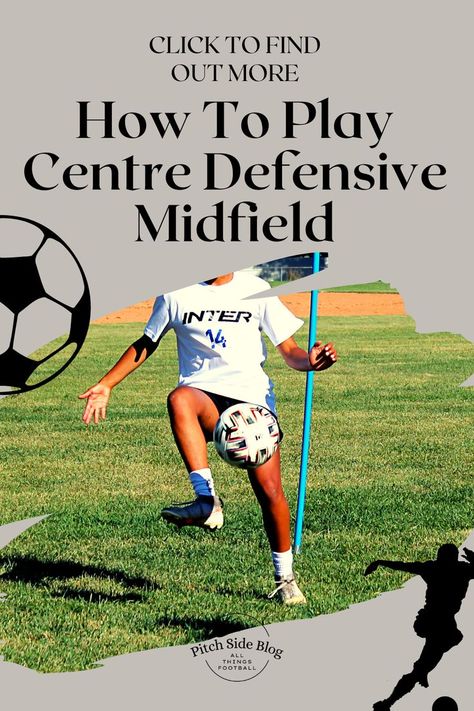 Soccer advice for players as to how to play the centre defensive midfield. We give positional advice for positioning, what to do with the ball, and what to do without the ball as a centre defensive midfielder in soccer. Midfielder Soccer, Defensive Back, Soccer Motivation, Play Centre, Soccer Training, Defense, To Play, Coaching, How To Find Out