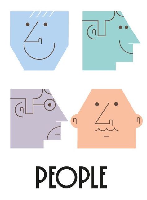 Geometric People, Personal Illustration, Typographic Logo Design, Character Graphic, People Illustration, Animation Design, Line Illustration, Bullet Journal Ideas Pages, Flat Illustration