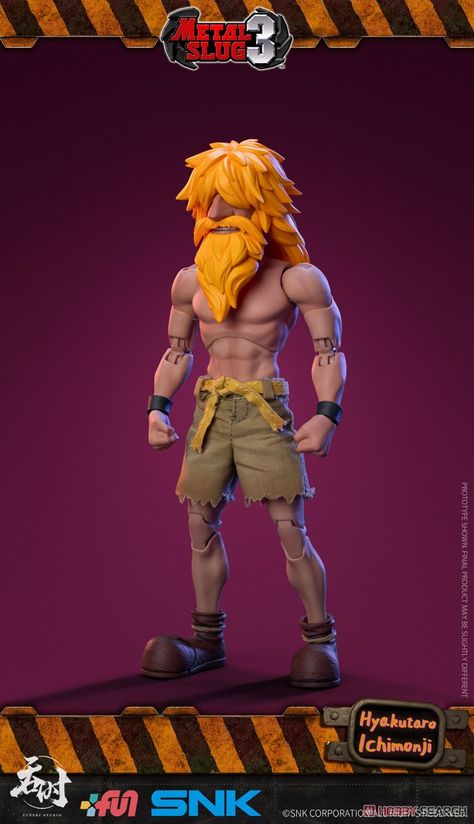 Metal Slug 3 1/12 Scale Action Figure Hyakutaro Ichimonji (Completed) Item picture1 Cool Action Figures, Metal Slug, Cartoon Character Design, Super Saiyan, Designer Toys, Toy Figures, Old Man, Action Figures Toys, Cosplay Wigs