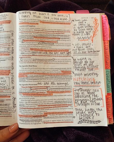 Acts 3 Bible Journaling, Acts 5 Bible Journaling, Acts Bible Notes, Acts Bible Journaling, Acts Bible Study, Bible Annotations, Bible Recap, Acts Bible, Scripture Study Journal