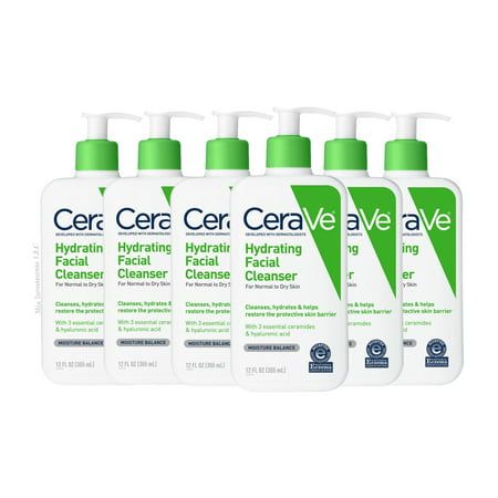 Developed with dermatologists, CeraVe Hydrating Facial Cleanser is a unique formula that cleanses, hydrates and helps restore the protective skin barrier with three essential ceramides 1, 3, 6-II. The formula also contains hyaluronic acid to help retain skins natural moisture. CeraVe Moisturizers do more than just moisturize the skins surface because they contain an exclusive combination of vital ceramides skin needs. Size: 12 oz (Pack of 6). Cerave Hydrating Facial Cleanser, Cerave Moisturizer, Hydrating Facial Cleanser, Daily Face Wash, Hydrating Facial, Body Smells, Hydrating Cream, Foam Cleanser, Skin Barrier