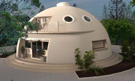 Dome Home Ideas & Inspirational Layouts Monolithic Dome Homes, Dome Houses, Round House Plans, Earth Sheltered Homes, Dome Homes, Dome Building, Geodesic Dome Homes, Prefab Home, Earthship Home