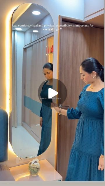 Pradnya Tunge on Instagram: "Real comfort, visual and physical, accessibility is important for every design !! Dressing unit view ! @interiorsbypragyatunge #interiors #interiordesign #dressingroom #interior #interiordesign #homedecor #dress #fashion #dressing #dresses #dressingtable #home #design #dressingroomgoals #bedroom #dressup #dressingroomdecor #makeup #homesweethome #fashionista #decor #homeinspo #style #love #dressingroominspo #interiors #bedroomdecor #shopping #homeinterior #newbuild #dressoftheday #clothes" Dressing Room Almirah Design, Dressing Unit In Bedroom, Simple Dressing Table Ideas Bedroom, Bed Design With Dressing Table, Dressing Unit Design Modern, Dressing Area Design, Dressing Unit Design, Room Almirah Designs, Dressing Table Design Bedrooms