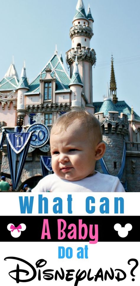 If you're consider taking Baby to Disneyland there are a few questions you probably have? Like can babies ride anything at Disneyland and what can they really do? See these insider Disney tips that answer your top questions! #Disneyland Disney With Baby, Disneyland Secrets, Disneyland Rides, Disneyland Tickets, Disney California Adventure Park, California Adventure Park, Disneyland Tips, Disneyland California, Downtown Disney