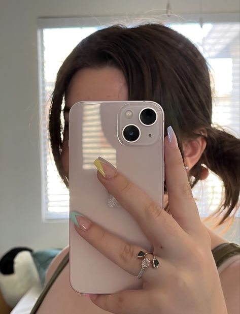 mirror #selfie inspo phone covering face #nails #ring hands iphone 13 Face Nails, Selfie Inspo, Iphone 13, Mirror Selfie, Mirror, Iphone, Ring, Nails