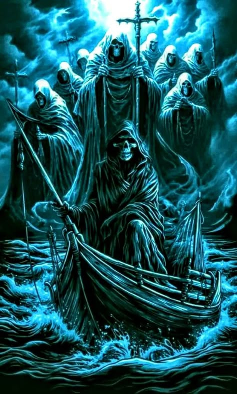 Grim Reaper Wallpaper Aesthetic, Grim Reaper Images, Grim Reaper Tattoo, Gothic Artwork, Grim Reaper Art, Cartoon Character Tattoos, Dark Fantasy Artwork, Dark Souls Art, Pagan Art