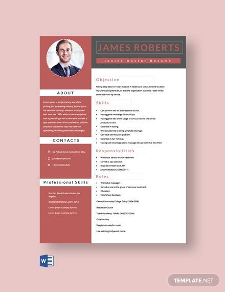 Instantly Download Free Junior Doctor Resume Template, Sample & Example in Microsoft Word (DOC) Format. Available in (US) 8.5x11, (A4) 8.27x11.69 inches. Quickly Customize. Easily Editable & Printable. Prescription Template, Pediatric Medicine, Junior Doctor, Cv Template Word, Resume Objective, Resume Cover Letter, Branding Tools, Cv Resume, Downloadable Resume Template