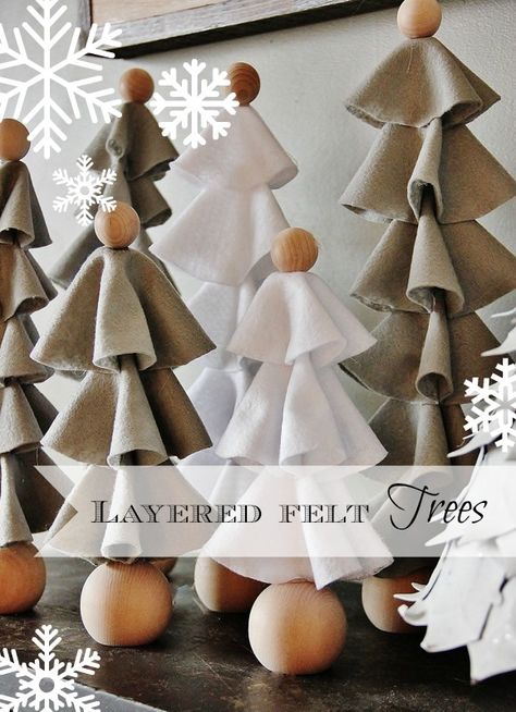 12 Days of Christmas Felt Trees, Felt Tree, Crafts For Seniors, Diy Christmas Decorations Easy, Felt Christmas Tree, Christmas Projects Diy, Easy Christmas Diy, Noel Christmas, Tree Crafts