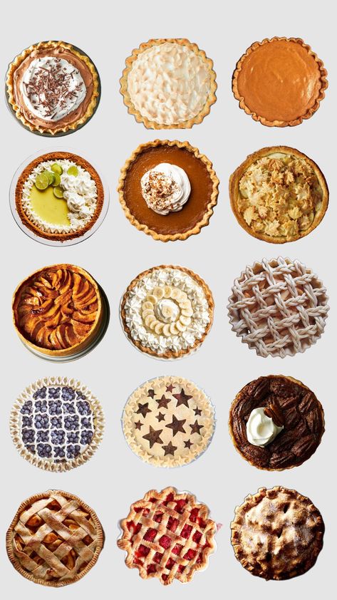 #pies Fall Pie Designs, Pie Bakery Aesthetic, Pie Bakery Shop, Vintage Pie Illustration, Pie Images, Types Of Pie, Pie Shop, Aesthetic Food, Food Inspiration