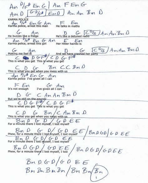 No Surprises Radiohead Guitar Chords, Karma Police Radiohead, Radiohead Guitar, Guitar Reference, Karma Police, Music Tutorials, Guitar Chords And Lyrics, Guitar Chord Chart, Ukulele Chords