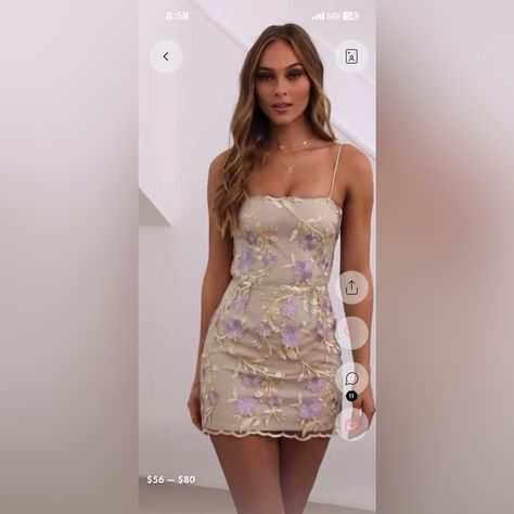 Not Damaged At All Just Was Too Long On Me And I Just Just Ordered It Lucy In The Sky Dress, Dreamy Flowers, Floral Homecoming Dresses, Floral Mesh Dress, Hoco Dresses Short Tight, Cute Homecoming Dresses, Hoco Dresses Short, Lucy In The Sky, Purple Mini Dresses